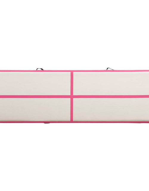 Încărcați imaginea în vizualizatorul Galerie, Saltea gimnastică gonflabilă cu pompă roz 600x100x15 cm PVC Lando - Lando
