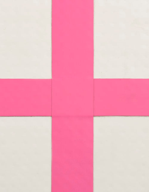Загрузите изображение в средство просмотра галереи, Saltea gimnastică gonflabilă cu pompă roz 500x100x20 cm PVC Lando - Lando
