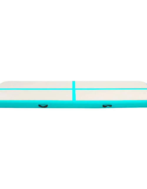 Încărcați imaginea în vizualizatorul Galerie, Saltea gimnastică gonflabilă cu pompă verde 500x100x20 cm PVC - Lando
