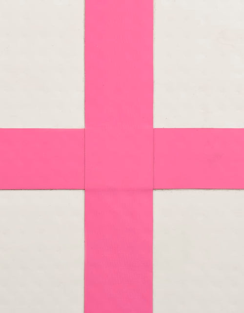 Загрузите изображение в средство просмотра галереи, Saltea gimnastică gonflabilă cu pompă roz 600x100x20 cm PVC Lando - Lando
