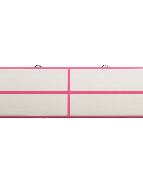 Загрузите изображение в средство просмотра галереи, Saltea gimnastică gonflabilă cu pompă roz 800x100x20 cm PVC Lando - Lando
