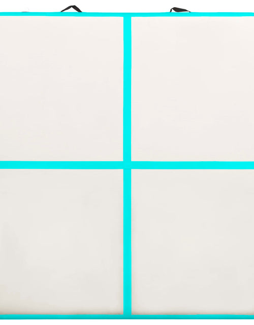 Загрузите изображение в средство просмотра галереи, Saltea gimnastică gonflabilă cu pompă verde 200x200x20 cm PVC - Lando

