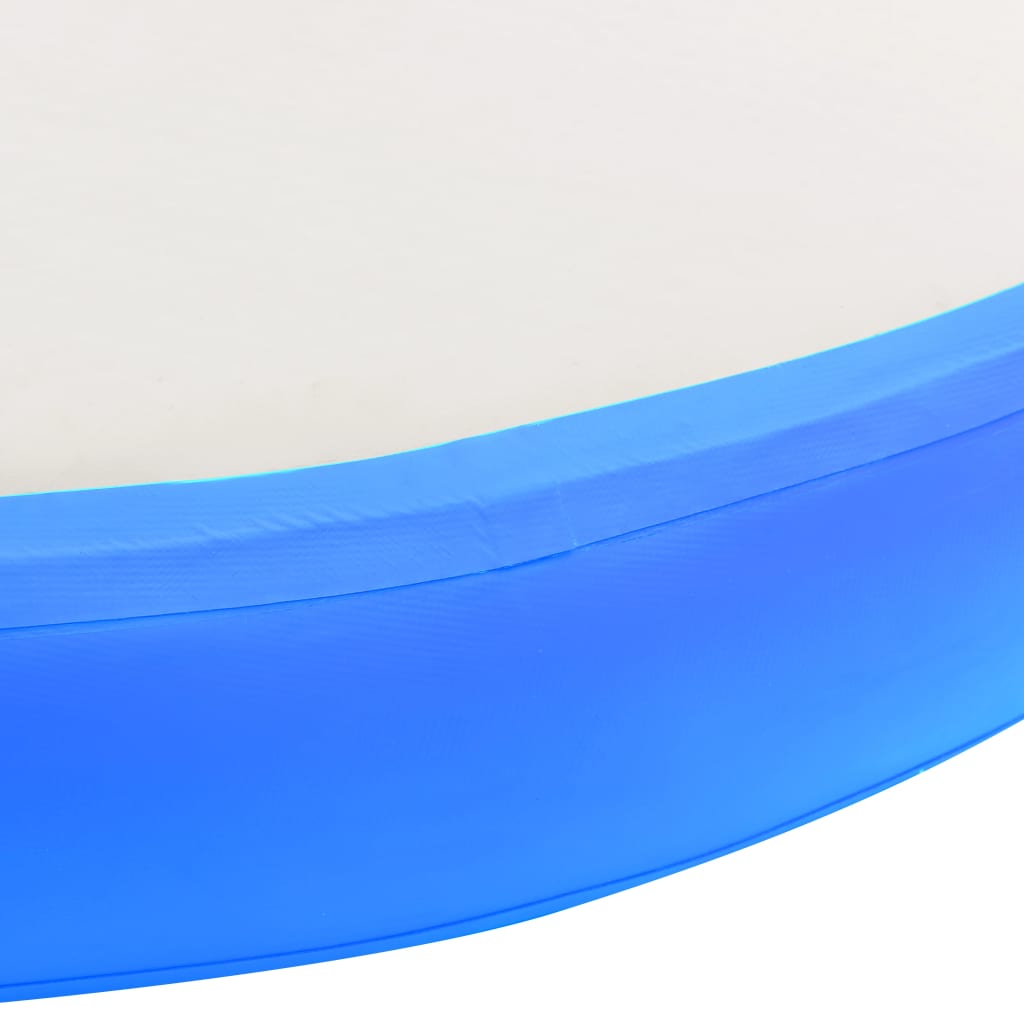 Saltea gimnastică gonflabilă cu pompă albastru 100x100x10cm PVC - Lando