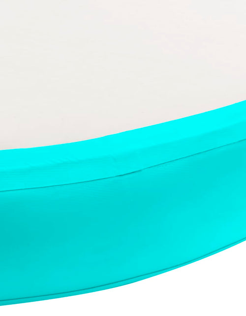 Încărcați imaginea în vizualizatorul Galerie, Saltea gimnastică gonflabilă cu pompă verde 100x100x10 cm PVC - Lando

