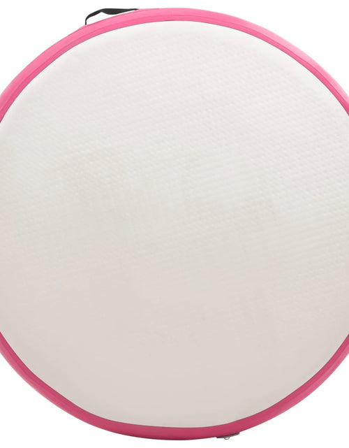 Încărcați imaginea în vizualizatorul Galerie, Saltea gimnastică gonflabilă cu pompă, roz, 100x100x20 cm, PVC - Lando
