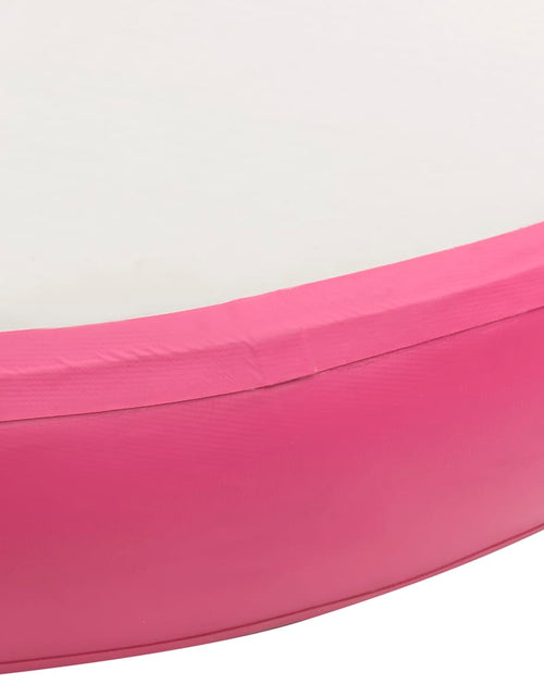 Загрузите изображение в средство просмотра галереи, Saltea gimnastică gonflabilă cu pompă, roz, 100x100x20 cm, PVC - Lando
