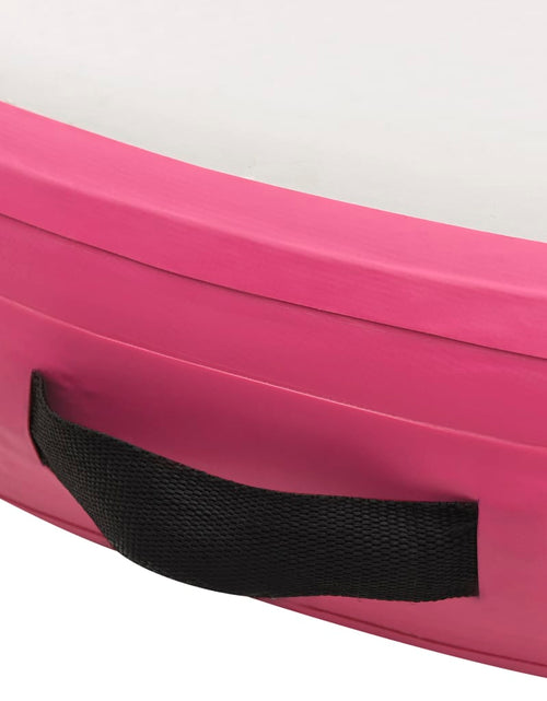Загрузите изображение в средство просмотра галереи, Saltea gimnastică gonflabilă cu pompă, roz, 100x100x20 cm, PVC - Lando
