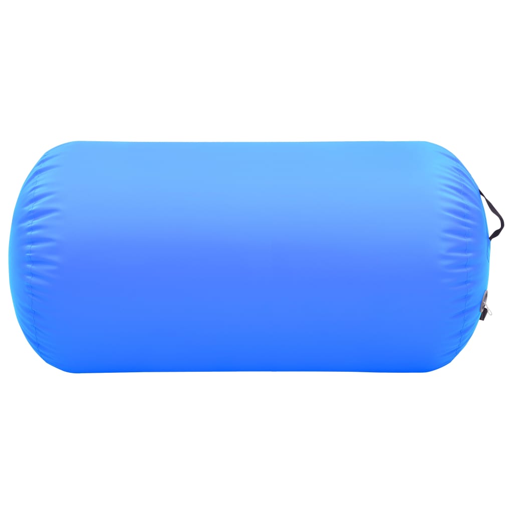 Rulou de gimnastică gonflabil cu pompă, albastru, 120x90 cm PVC Lando - Lando