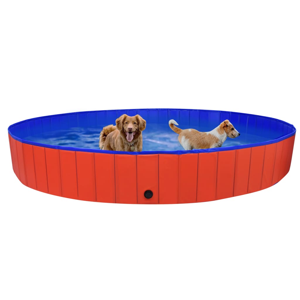 Piscină pentru câini pliabilă, roșu, 300 x 40 cm, PVC Lando - Lando