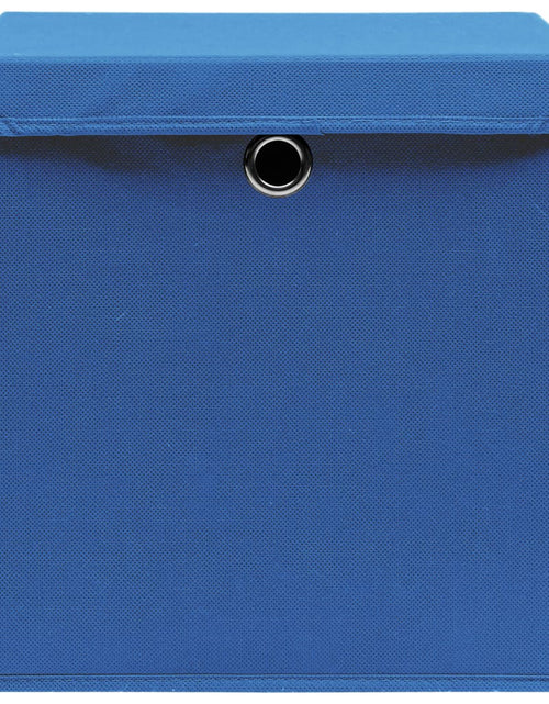 Încărcați imaginea în vizualizatorul Galerie, Cutii depozitare cu capac, 4 buc., albastru, 28x28x28 cm - Lando
