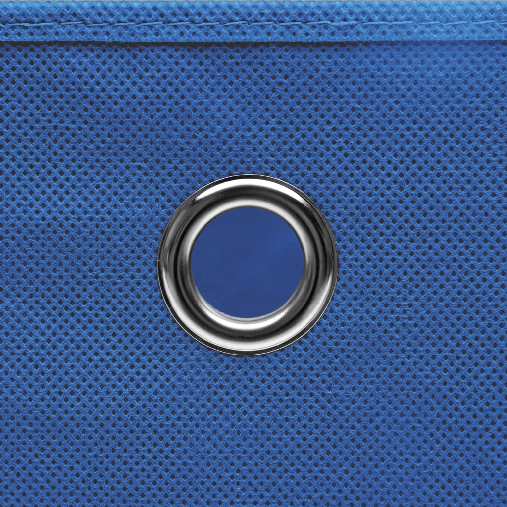 Cutii depozitare cu capac, 4 buc., albastru, 28x28x28 cm - Lando