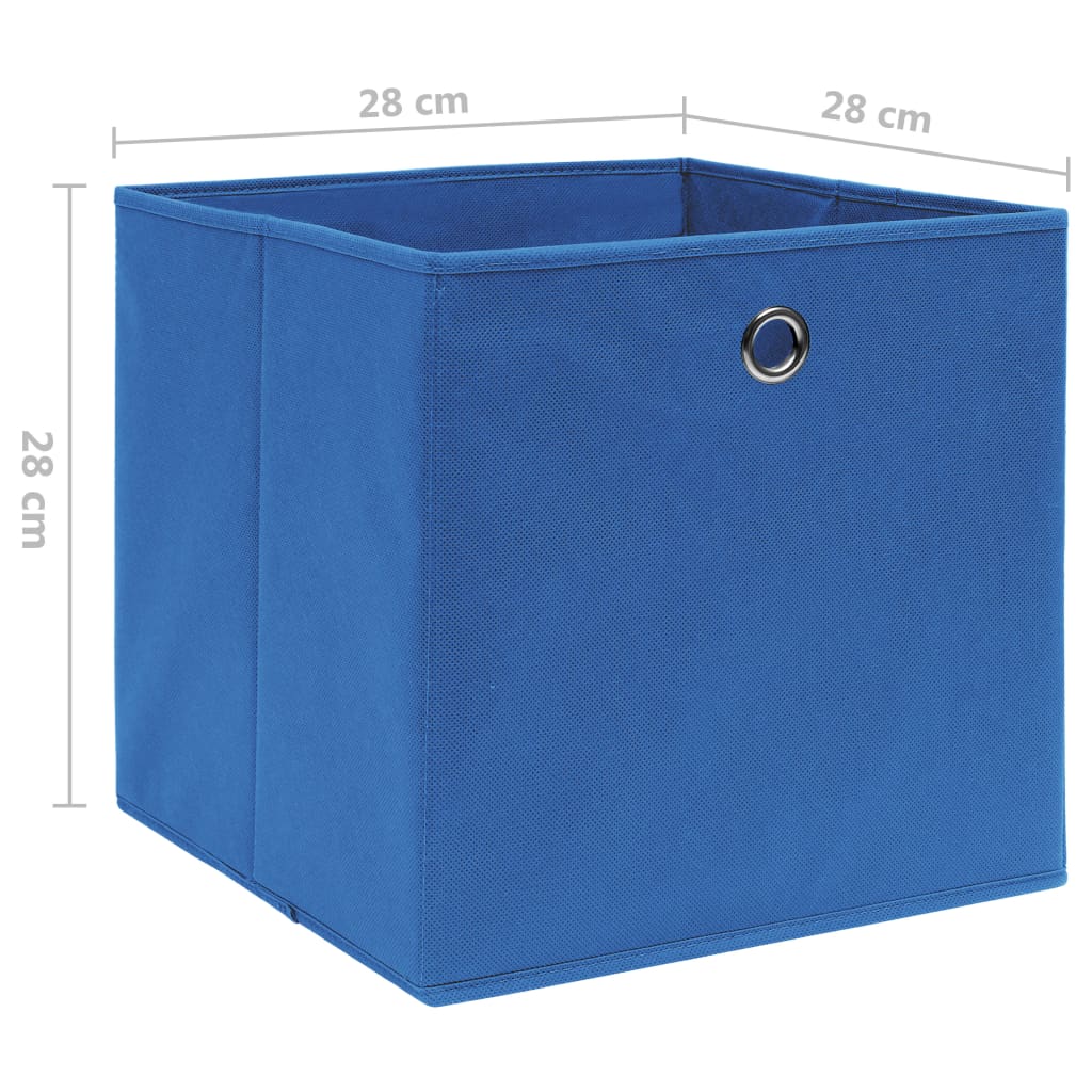Cutii depozitare 10 buc. albastru 28x28x28 cm material nețesut Lando - Lando