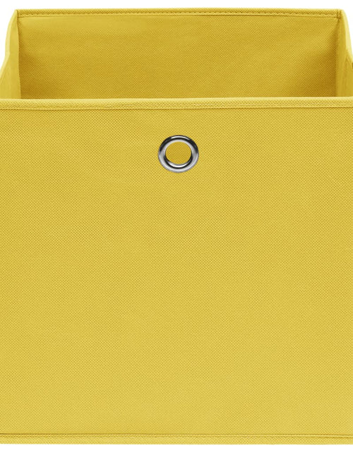 Încărcați imaginea în vizualizatorul Galerie, Cutii depozitare, 4 buc., galben, 28x28x28 cm, textil nețesut - Lando
