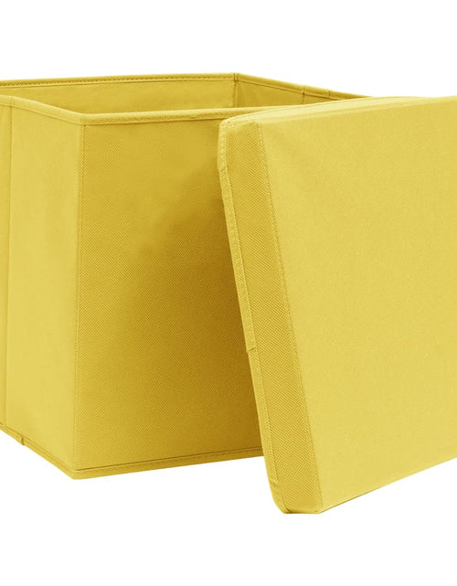Încărcați imaginea în vizualizatorul Galerie, Cutii depozitare cu capace, 10 buc., galben, 28x28x28 cm Lando - Lando
