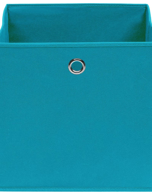 Încărcați imaginea în vizualizatorul Galerie, Cutii depozitare, 10 buc., bleu, 28x28x28 cm, material nețesut Lando - Lando
