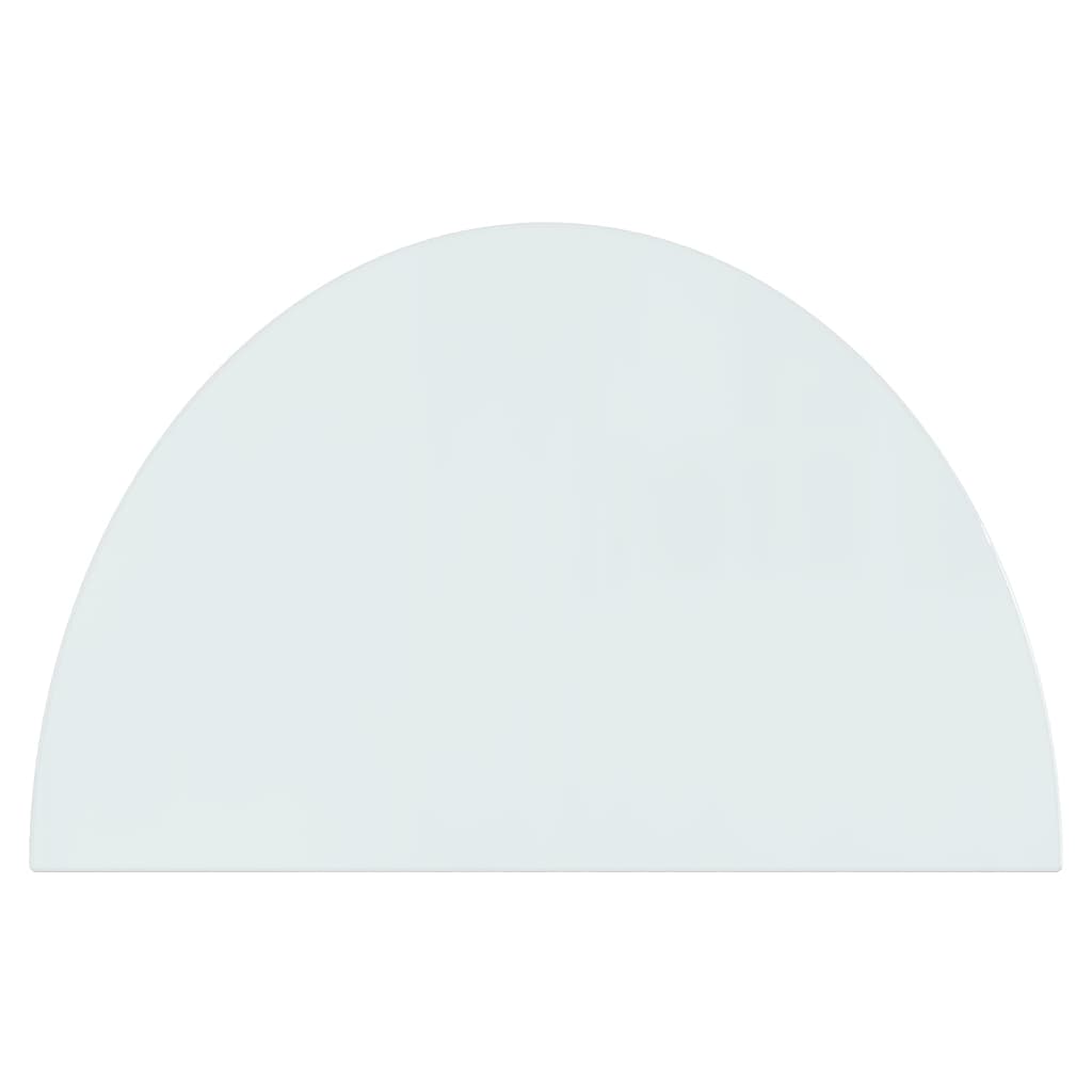 Placă de sticlă pentru șemineu, semi-rotundă, 800x500 mm - Lando
