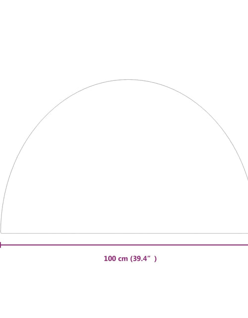 Încărcați imaginea în vizualizatorul Galerie, Placă de sticlă pentru șemineu, semi-rotundă, 1000x600 mm - Lando
