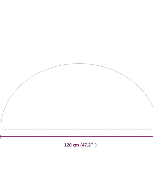 Încărcați imaginea în vizualizatorul Galerie, Placă de sticlă pentru șemineu, semi-rotundă, 1200x500 mm - Lando
