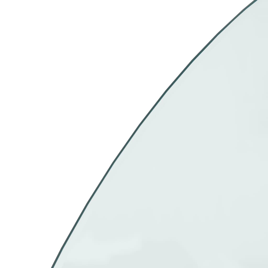 Placă de sticlă pentru șemineu, semi-rotundă, 1200x600 mm - Lando