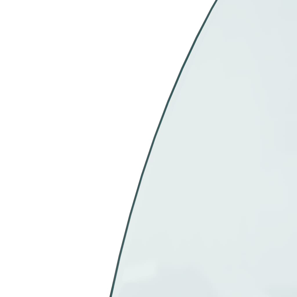 Placă de sticlă pentru șemineu ,semi-rotundă, 800x600 mm - Lando