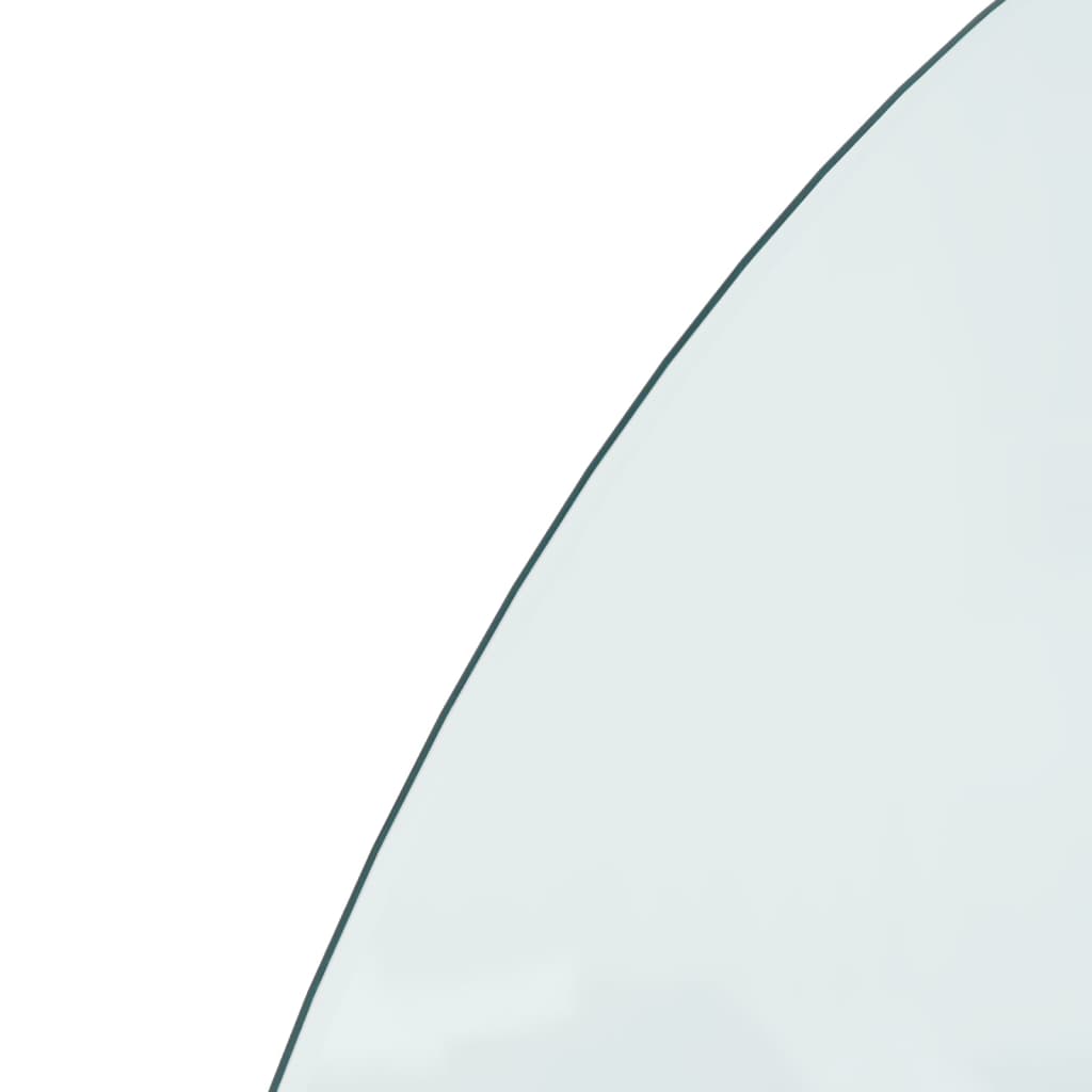 Placă de sticlă pentru șemineu, semi-rotundă, 1000x500 mm - Lando