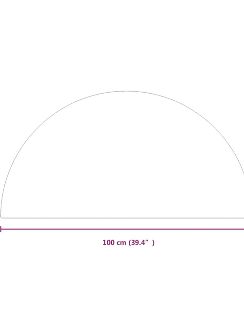 Загрузите изображение в средство просмотра галереи, Placă de sticlă pentru șemineu, semi-rotundă, 1000x500 mm - Lando

