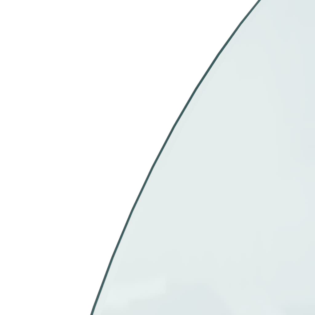 Placă de sticlă pentru șemineu, semi-rotundă, 1000x600 mm - Lando