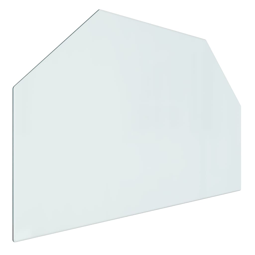 Placă de sticlă pentru șemineu, hexagonală, 80x50 cm - Lando