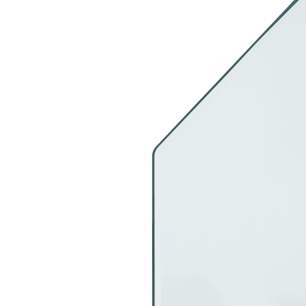 Placă de sticlă pentru șemineu, hexagonală, 80x50 cm - Lando