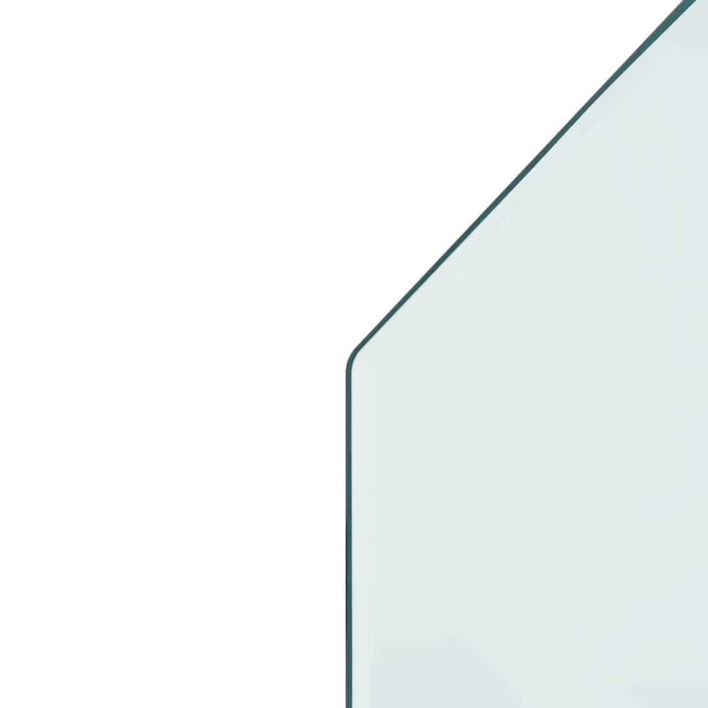 Placă de sticlă pentru șemineu, hexagonală, 100x60 cm - Lando