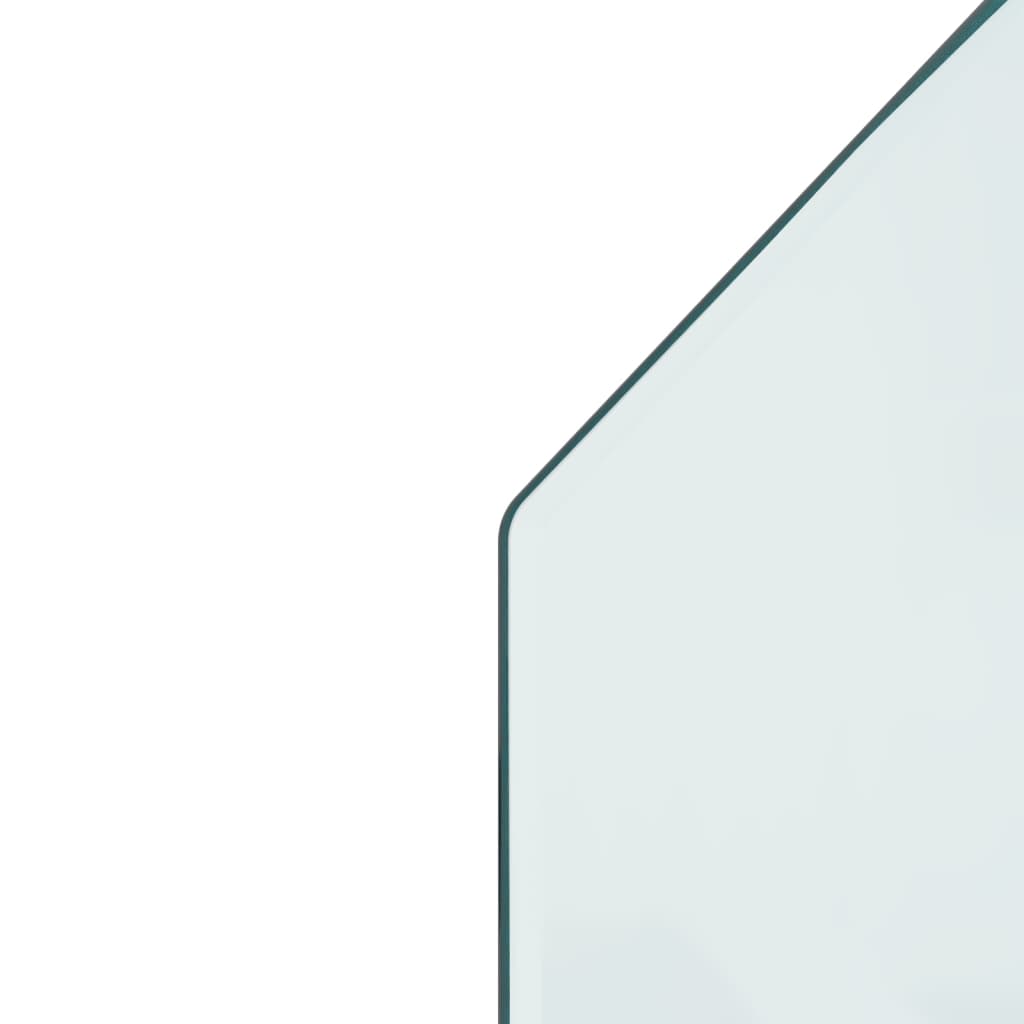 Placă de sticlă pentru șemineu, hexagonală, 120x60 cm - Lando