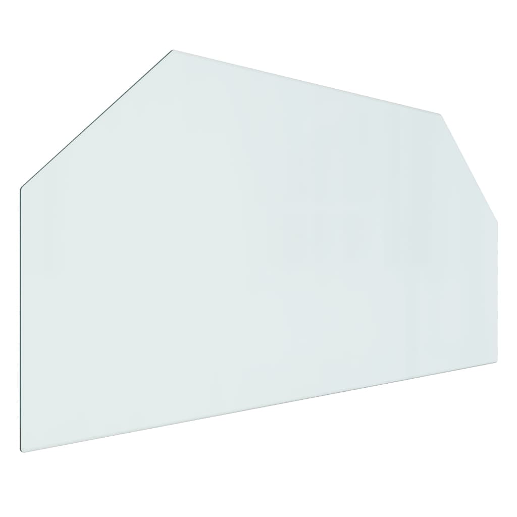 Placă de sticlă pentru șemineu, hexagonală, 100x50 cm - Lando