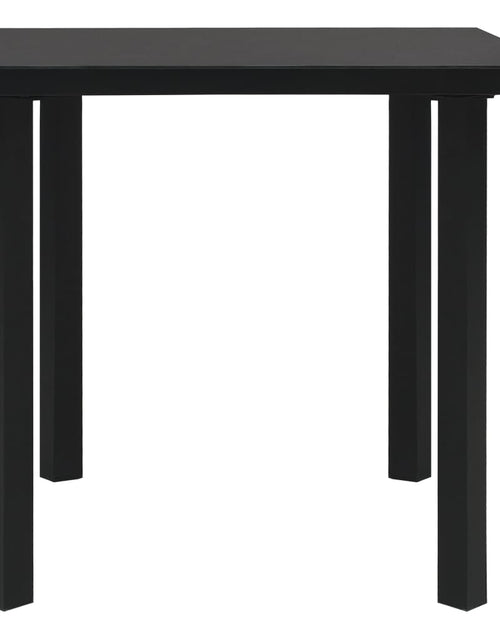 Încărcați imaginea în vizualizatorul Galerie, Masă de grădină, negru, 80 x 80 x 74 cm, oțel și sticlă - Lando
