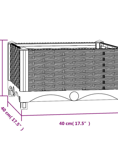 Încărcați imaginea în vizualizatorul Galerie, Strat înălțat, 40 x 40 x 23 cm, polipropilenă Lando - Lando

