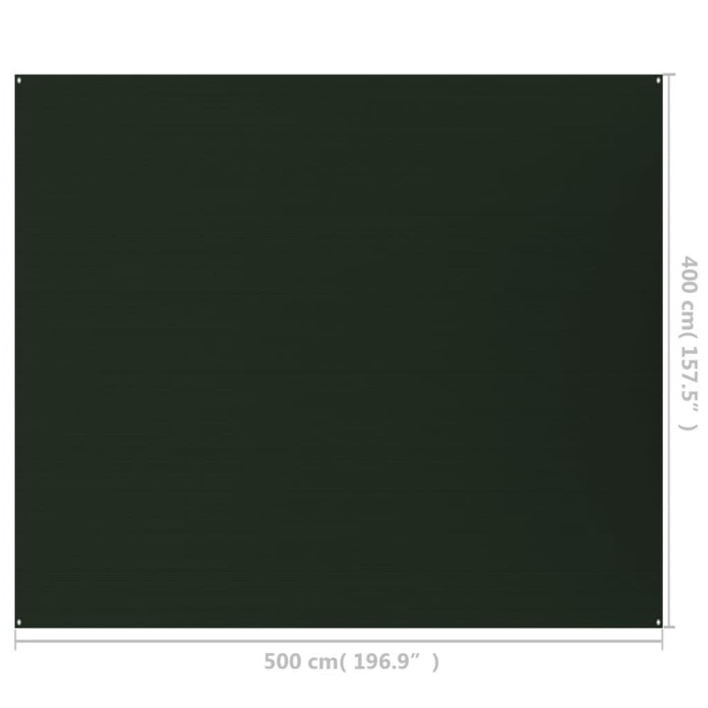 Covor pentru cort, verde închis, 400x500 cm, HDPE Lando - Lando