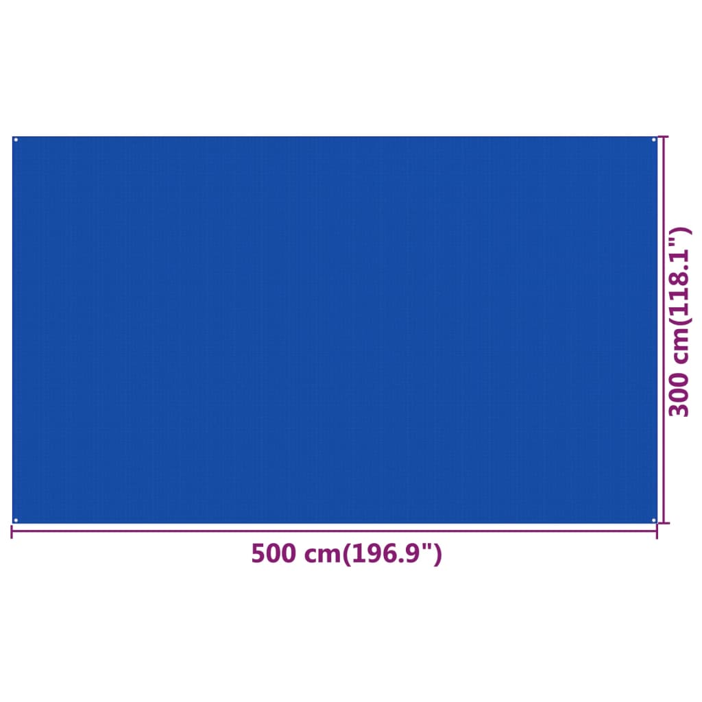 Covor pentru cort, albastru, 300x500 cm, HDPE Lando - Lando
