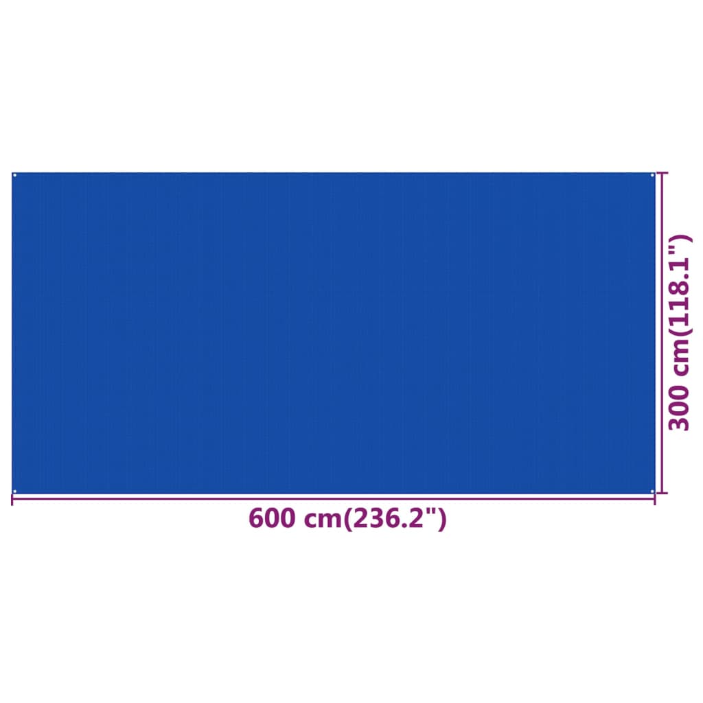 Covor pentru cort, albastru, 300x600 cm, HDPE Lando - Lando