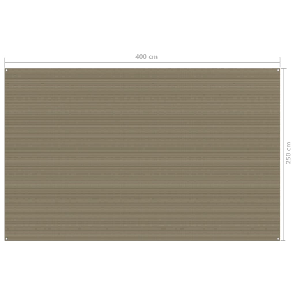 Covor pentru cort, gri taupe, 250x400 cm - Lando