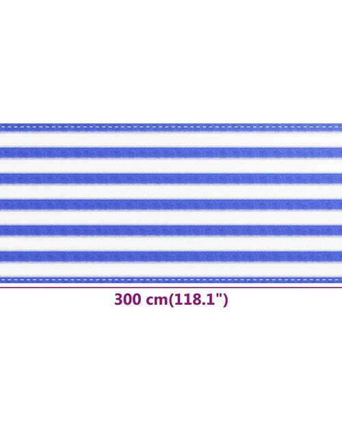 Загрузите изображение в средство просмотра галереи, Paravan de balcon, albastru și alb, 75x300 cm, HDPE - Lando
