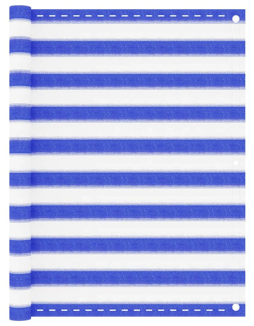Încărcați imaginea în vizualizatorul Galerie, Paravan de balcon, albastru și alb, 120x500 cm, HDPE - Lando

