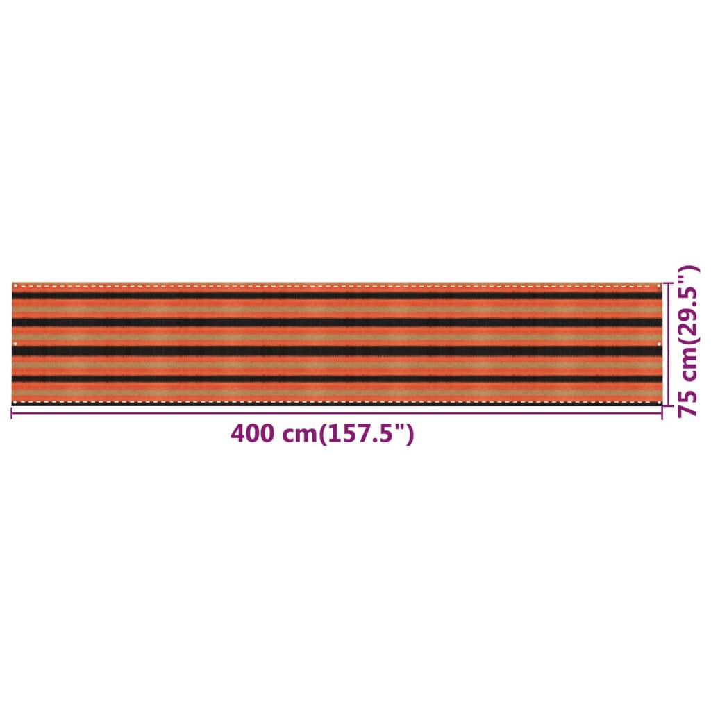 Paravan pentru balcon, multicolor, 75x400 cm, HDPE - Lando