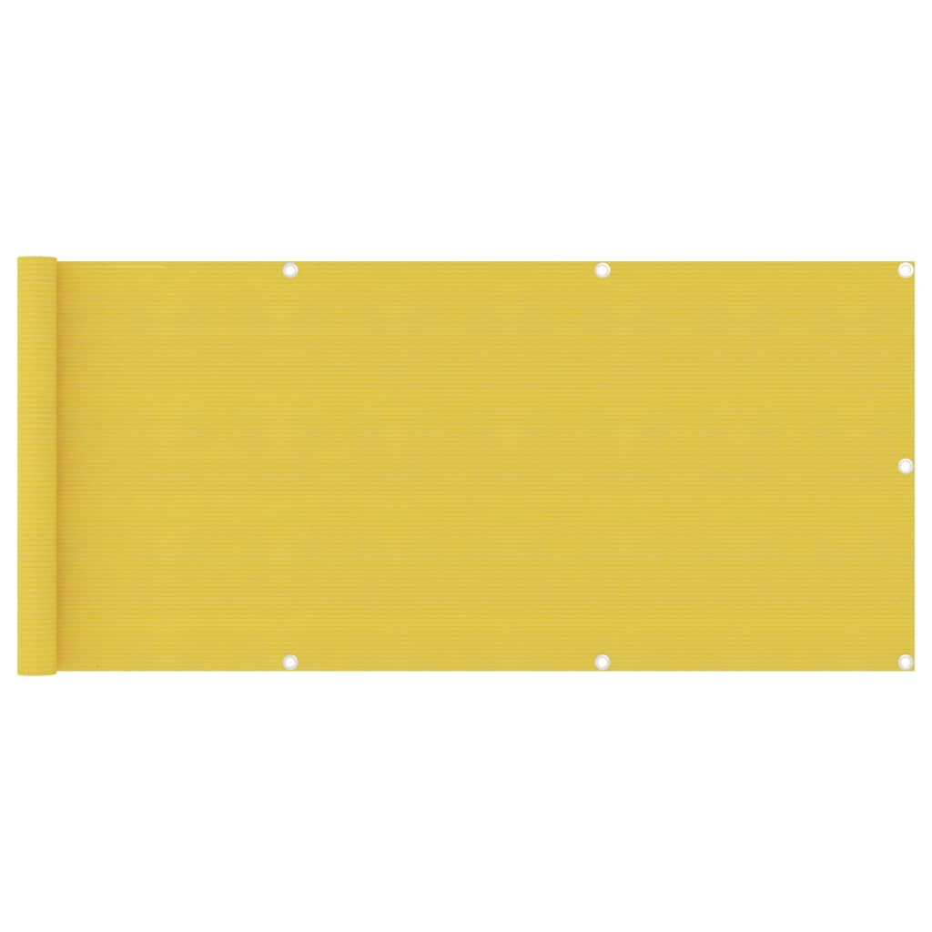 Paravan pentru balcon, galben, 75 x 400 cm, HDPE - Lando
