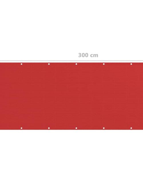Încărcați imaginea în vizualizatorul Galerie, Paravan pentru balcon, roșu, 120 x 300 cm, HDPE - Lando
