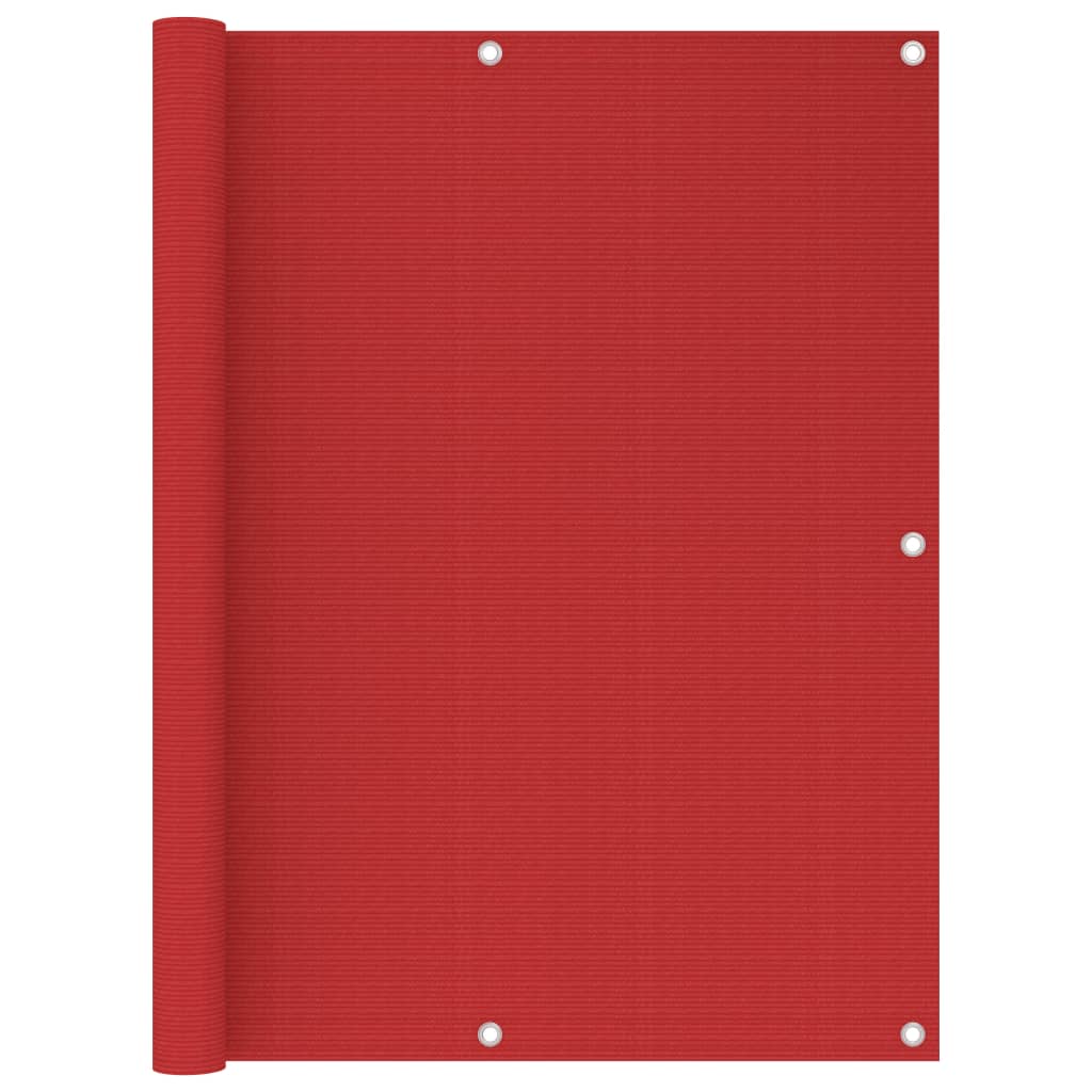 Paravan de balcon, roșu, 120x400 cm, HDPE - Lando