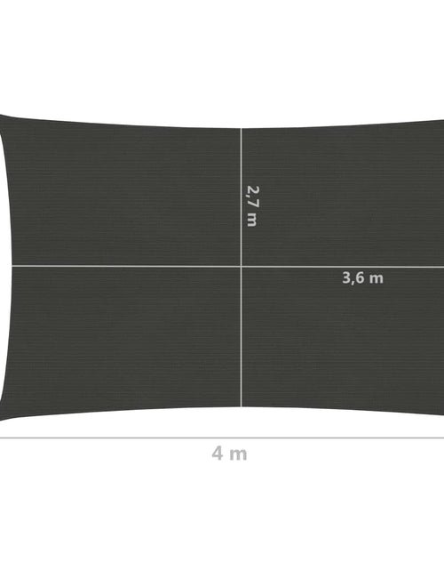 Încărcați imaginea în vizualizatorul Galerie, Pânză parasolar, antracit, 3 x 4 m, HDPE, 160 g/m² Lando - Lando
