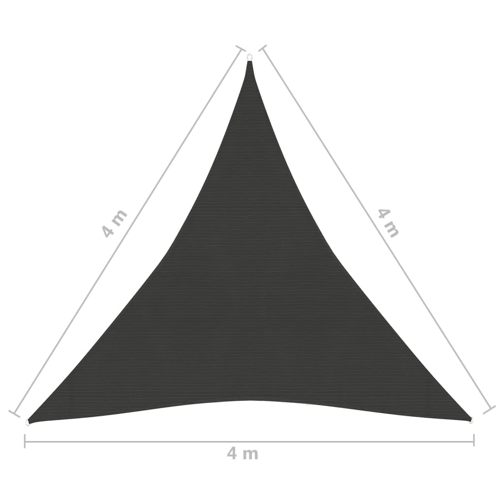 Pânză parasolar, antracit, 4x4x4 m, HDPE, 160 g/m² Lando - Lando