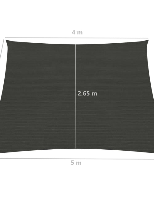 Încărcați imaginea în vizualizatorul Galerie, Pânză parasolar, antracit, 4/5x3 m, HDPE, 160 g/m² Lando - Lando
