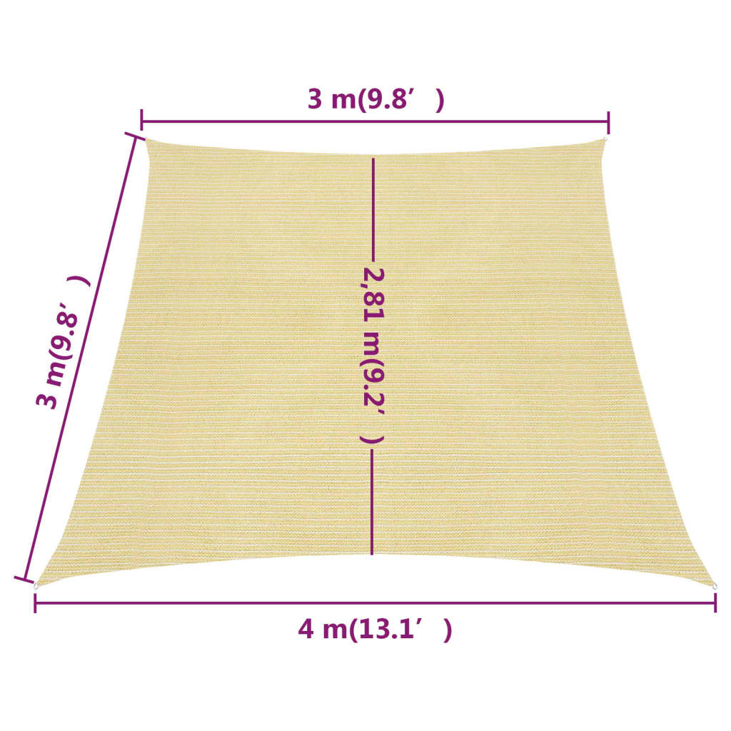 Pânză parasolar, bej, 3/4x3 m, HDPE, 160 g/m² Lando - Lando