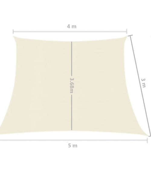 Încărcați imaginea în vizualizatorul Galerie, Lando-Pânză parasolar, crem, 4/5x3 m, HDPE, 160 g/m²- mobila
