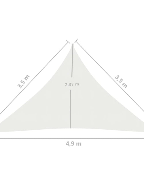 Încărcați imaginea în vizualizatorul Galerie, Pânză parasolar, alb, 3,5x3,5x4,9 m, HDPE, 160 g/m² Lando - Lando
